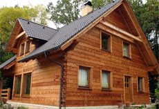 Case si cabane din grinzi de lemn profilate