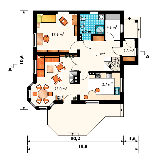 Plan parter Casa PCL-11